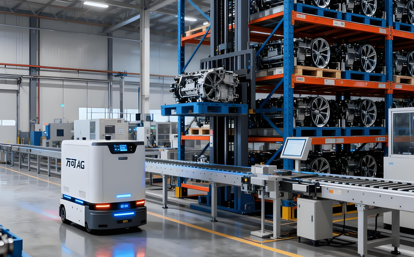 欧姆龙 CJ2 PLC 借助以太网通讯模块与上位机通讯实现威纶触摸屏监控 AGV/AMR 搬运的应用配置案例(图3)