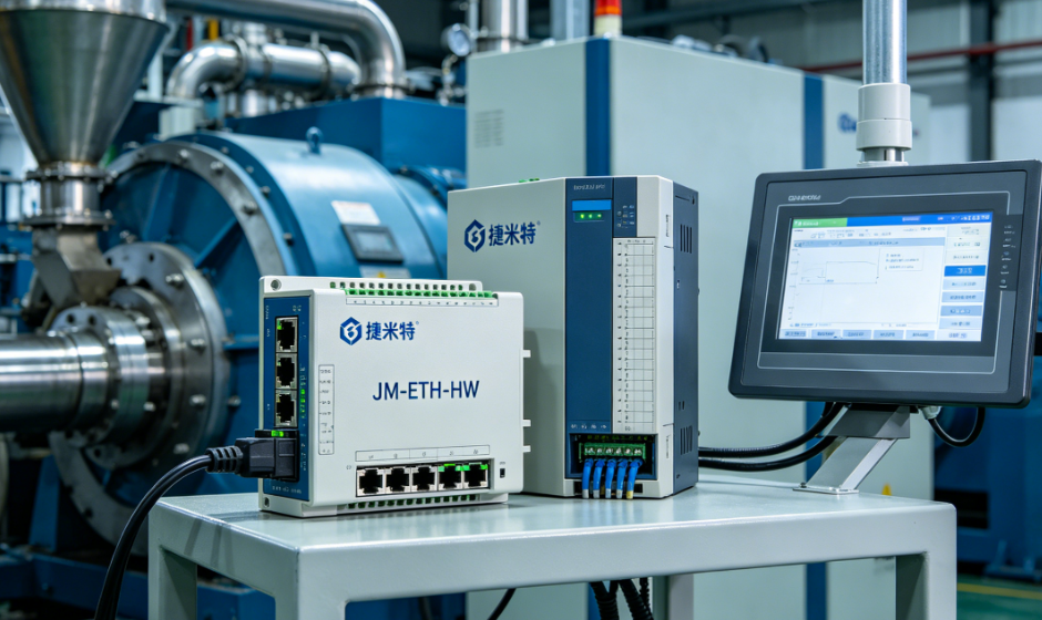 海为 PLC 借助以太网模块实现与威纶触摸屏橡胶密炼监控配置(图2)