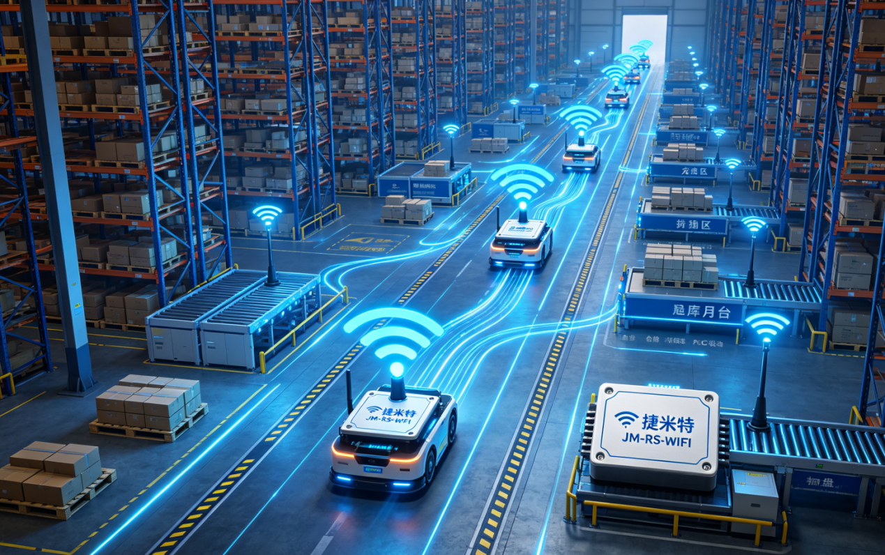 捷米特JM-RS-WIFI数传模块智能仓储AGV小车串口无线通讯应用案例(图3)