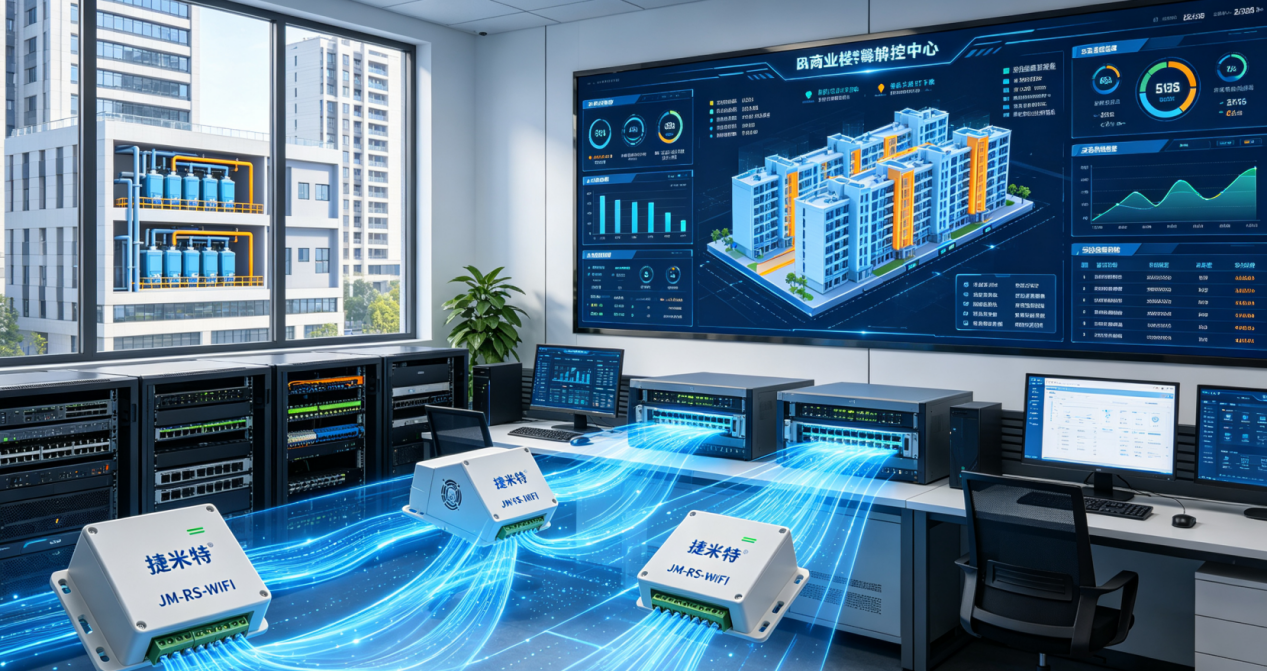 捷米特JM-RS-WIFI数传模块楼宇BA空调、温控机组无线采集应用案例(图3)
