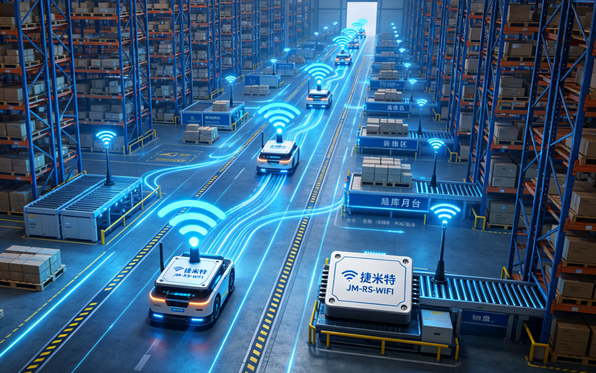 捷米特JM-RS-WIFI数传模块智能仓储AGV小车串口无线通讯应用案例(图5)