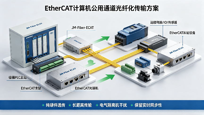 EtherCAT 光纤光端机实现重工车间 EtherCAT 总线长距离抗干扰传输应用案例(图4) EtherCAT 光纤光端机实现重工车间 EtherCAT 总线长距离抗干扰传输应用案例(图4)
