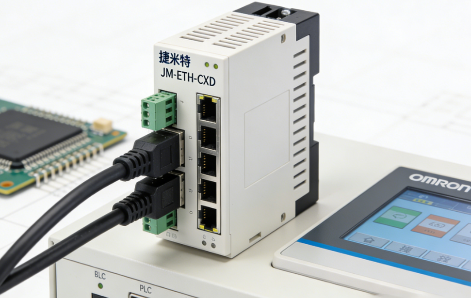 欧姆龙 CPM1A PLC 借助以太网通讯模块与上位机通讯实现 MCGS 触摸屏监控芯片封装应用配置案例(图3)